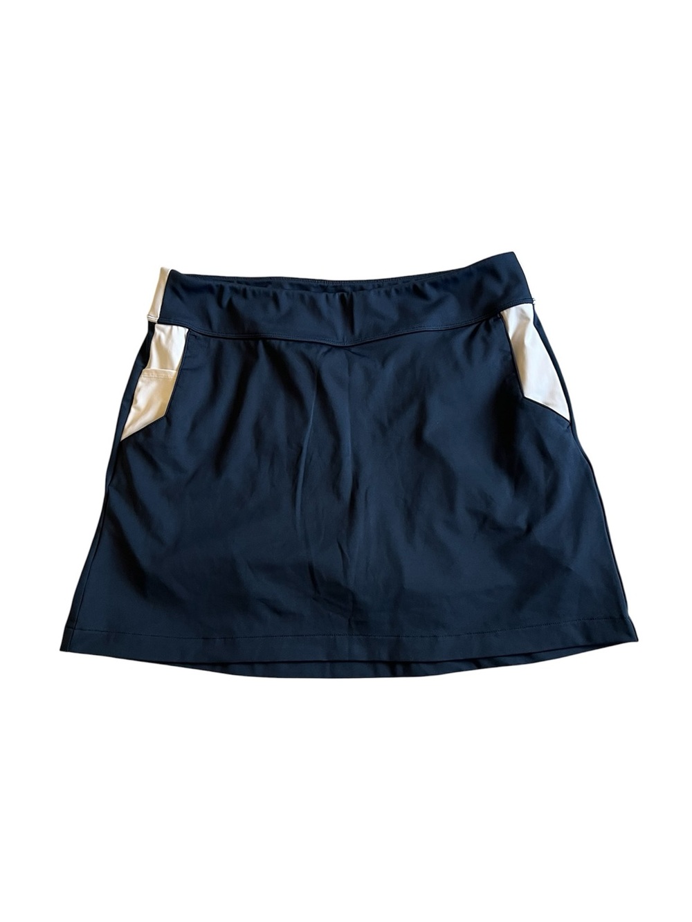 Gymshark Navy Blue Mini Skirt with White Pocket Accents